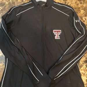 Texas Tech Under Armour drifit zip up jacket.